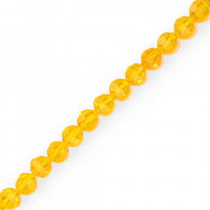Top Glas Facett Perlen Rund 6 mm Oranje