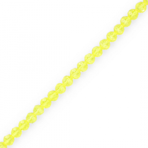 Top Glas Facett Perlen Rund 4 mm Yellow