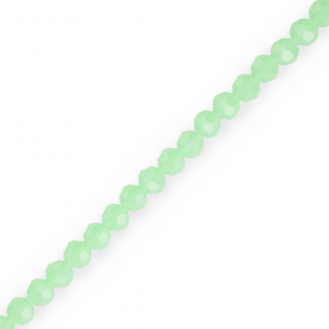 Top Glas Facett Perlen Rund 4 mm Mint green