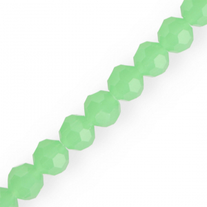 Top Glas Facett Perlen Rund 10 mm Mint green
