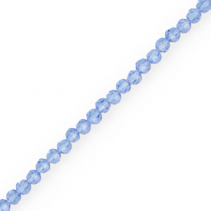 Top Glas Facett Perlen Rund 4 mm Sky blue