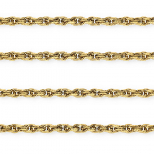Rostfreier Edelstahl Schmuckzubeh&ouml;r Gliederkette Twist Gold
