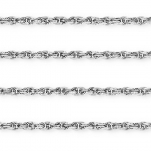 Rostfreier Edelstahl Schmuckzubeh&ouml;r Gliederkette Twist Silver