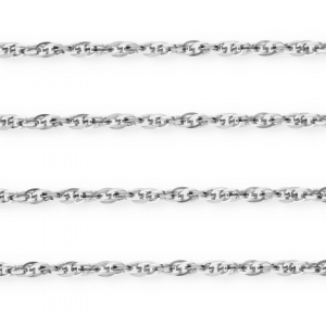 Rostfreier Edelstahl Schmuckzubeh&ouml;r Gliederkette Twist Silver