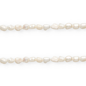 Imperfekten S&uuml;&szlig;wasserperlen Nugget oval 7x5-6mm Natural white