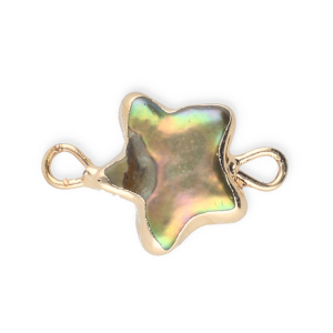 Imperfekten S&uuml;&szlig;wasserperlen Zwischenst&uuml;ck Stern Gold-ocean green