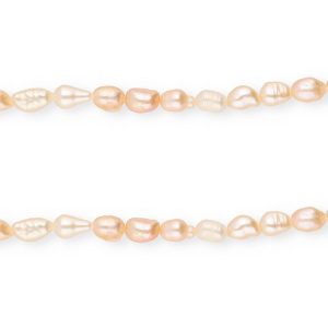 Imperfekten S&uuml;&szlig;wasserperlen Rice 4-7x4-5mm Peach rose