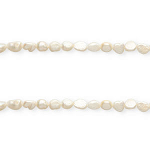 Imperfekten S&uuml;&szlig;wasserperlen Nugget oval 9x7-8mm Natural white