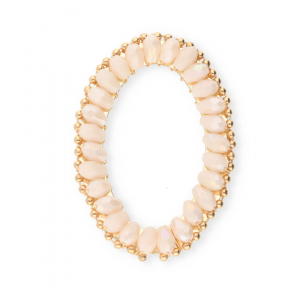 Top Facett Anh&auml;nger Oval Nude pink AB-gold