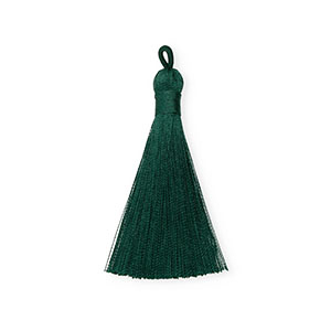 Perlen Quaste 8cm Forest green