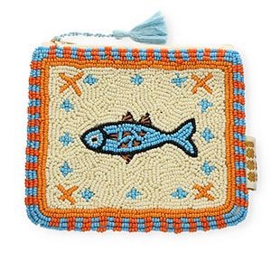 BY31&reg; Etui Fisch mit Sterne Light blue-orange-off white-black