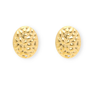 Rostfreier Edelstahl Schmuckzubeh&ouml;r Ohrringe / Ohrstecker Oval mit &Ouml;se Gold