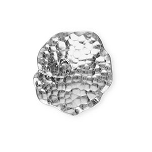 Statement-Anh&auml;nger, organisch rund Silver