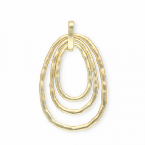 Statement-Anh&auml;nger, Motiv Ringe oval Gold