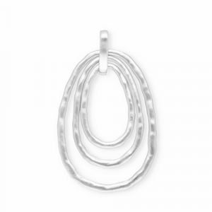 Statement-Anh&auml;nger, Motiv Ringe oval Silver