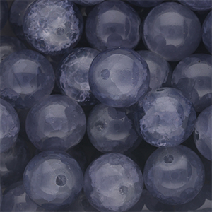 12 mm Glasperlen Denim blue
