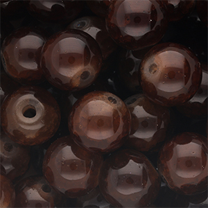 12 mm Glasperlen Brown