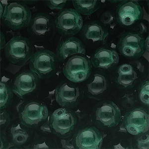 10 mm Glasperlen Dark green