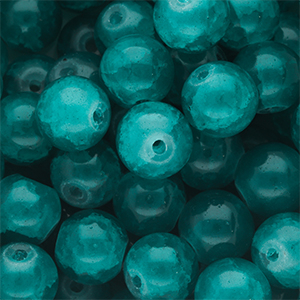 10 mm Glasperlen Teal green
