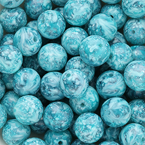 12 mm Glasperlen Multicolour blue
