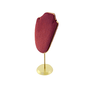 Schmuckdisplay B&uuml;ste f&uuml;r Ketten Bordeaux red-gold