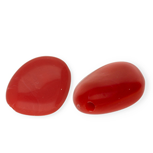 Acrylperlen Irregular Red-white marble