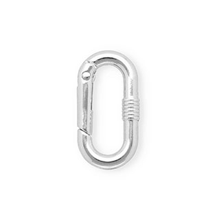 Zubeh&ouml;r f&uuml;r Schl&uuml;sselanh&auml;nger, Karabiner oval Silver