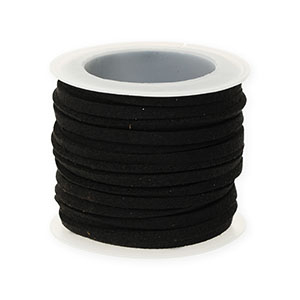 Kunstwildleder flach 3&nbsp;mm Black