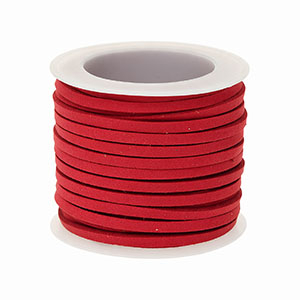 Kunstwildleder flach 3&nbsp;mm Red
