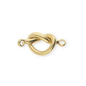 Schmuckzubeh&ouml;r Zwischenst&uuml;ck aus rostfreiem Edelstahl, Knoten Gold