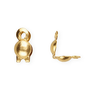 Schmuckzubeh&ouml;r Kalotten aus rostfreiem Edelstahl, 2mm Gold