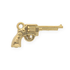 Anh&auml;nger aus rostfreiem Edelstahl, Revolver Gold