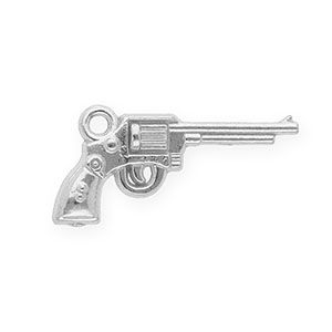 Anh&auml;nger aus rostfreiem Edelstahl, Revolver Silver