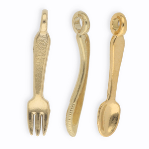 Anh&auml;nger aus rostfreiem Edelstahl, Besteck Gold