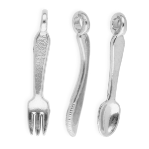 Anh&auml;nger aus rostfreiem Edelstahl, Besteck Silver