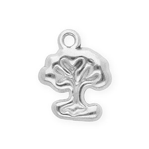 Anh&auml;nger aus rostfreiem Edelstahl, Baum Silver