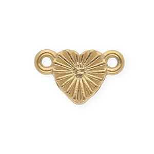 Schmuckzubeh&ouml;r Zwischenst&uuml;ck aus rostfreiem Edelstahl, Herz Gold