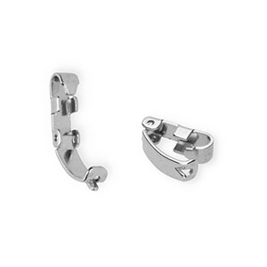 Schmuckzubeh&ouml;r Collierschlaufe mit Klickverschluss aus rostfreiem Edelstahl Silver