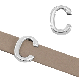 DQ Metall Schieber Buchstabe "C" &Oslash;10.3x2.3mm Antik silber (nickelfrei)