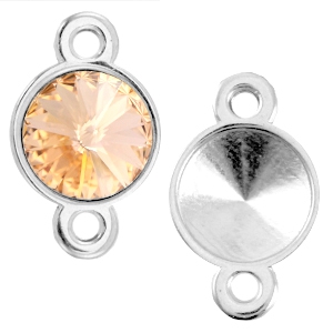 DQ Metall Fassungen/Zwischenst&uuml;ck f&uuml;r Rivoli Chaton 1122-12mm Antik silber (nickelfrei)