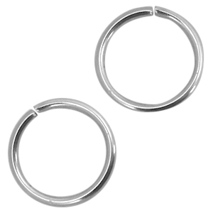 Stainless Steel - Rostfrei Stahl Schmuckzubeh&ouml;r Bindering 8mm Silber