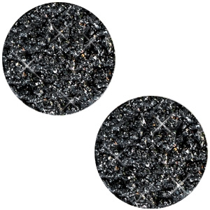 12 mm flach Cabochon Polaris Elements Goldstein Black