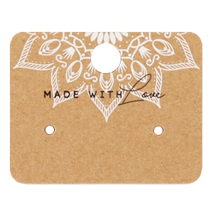 Schmuck Karten "made with love" Mandala Brown