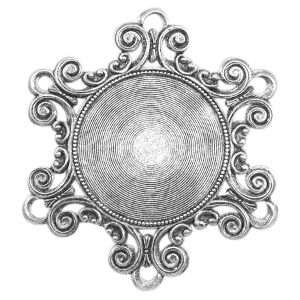 Metall Anh&auml;nger TQ Barock style Antique silber