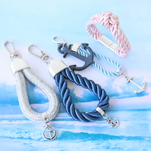 Maritime Schl&uuml;sselanh&auml;nger und Armb&auml;nder aus Segeltau und Weave Kordel!