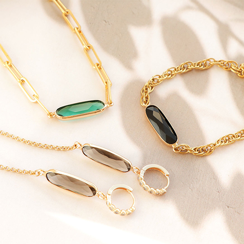 Kristallglas-Zwischenst&uuml;cke in Schmucksets einarbeiten