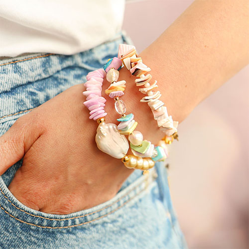 Einzigartiger Schmuck mit Perlmuttperlen