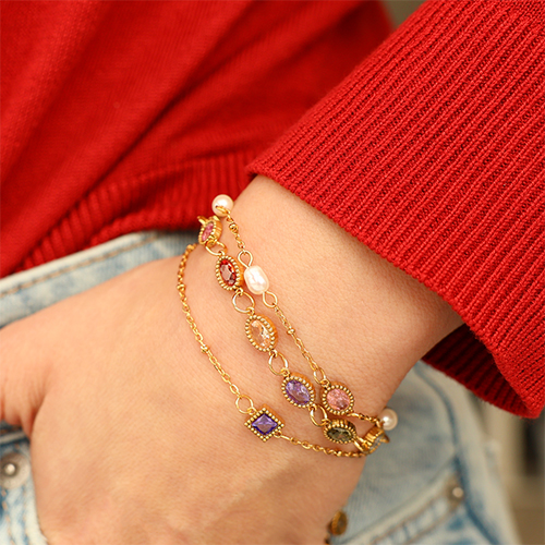 Mix & Match Edelstahl-Anh&auml;nger und Zwischenst&uuml;cke mit Zirkonia