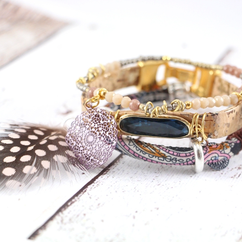 Besonderer Boho Schmuck mit einem Kniff in sch&ouml;nen Farben!