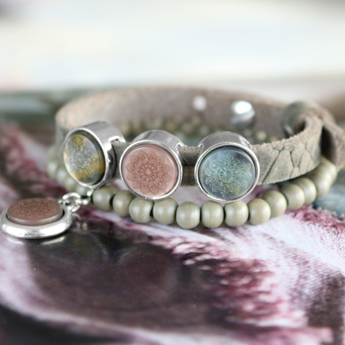 Trendy Armb&auml;nder + Ketten aus Polaris Elements Mandala Cabochon!